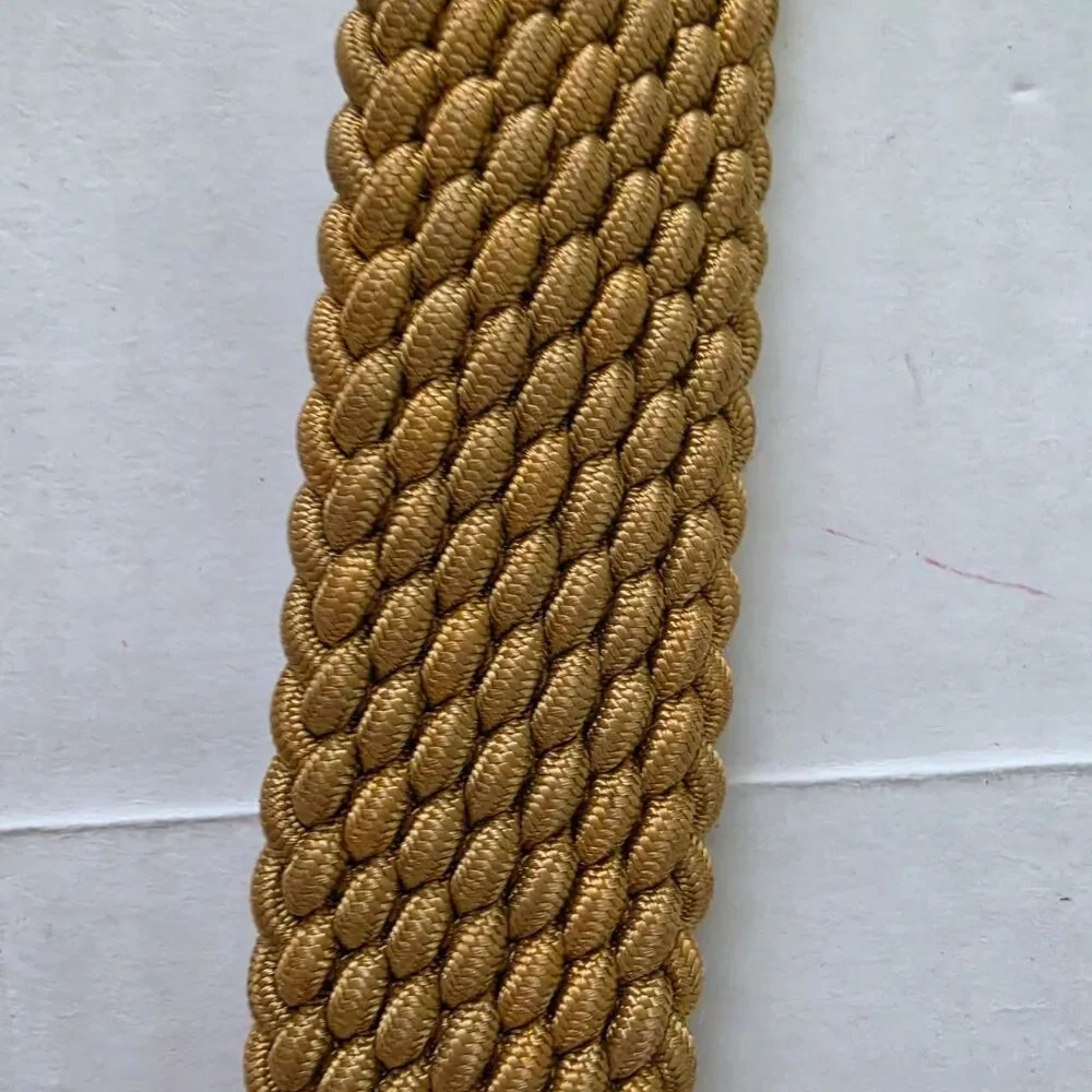 Paul & Shark Men's Braided Yachting Belt Tan 120 Made in Italy
